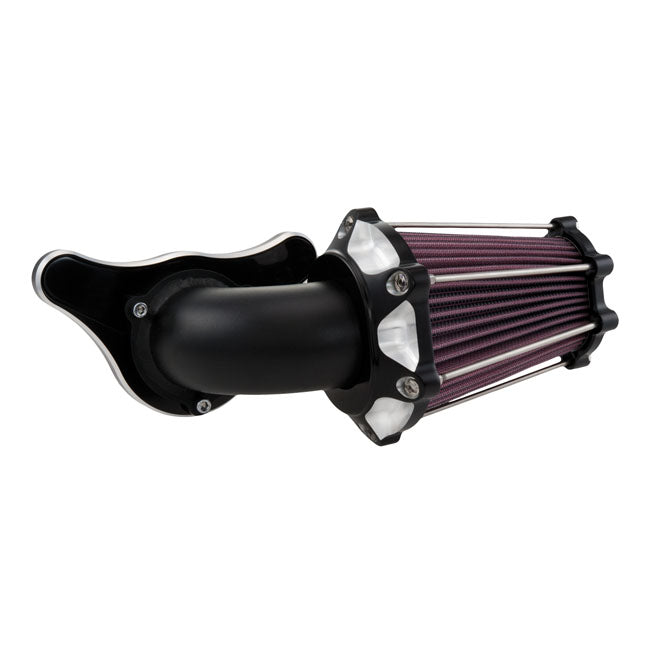 PM, ''FASTair'' intake, air cleaner kit. Black CC — CV carburetor: 93-06 Big Twin; Delphi inj.: 04-17 Dyna (Excl. 2017 FXDLS; 01-15 Softail; 02-07 FLT/Touring; FLT/Touring (NU)