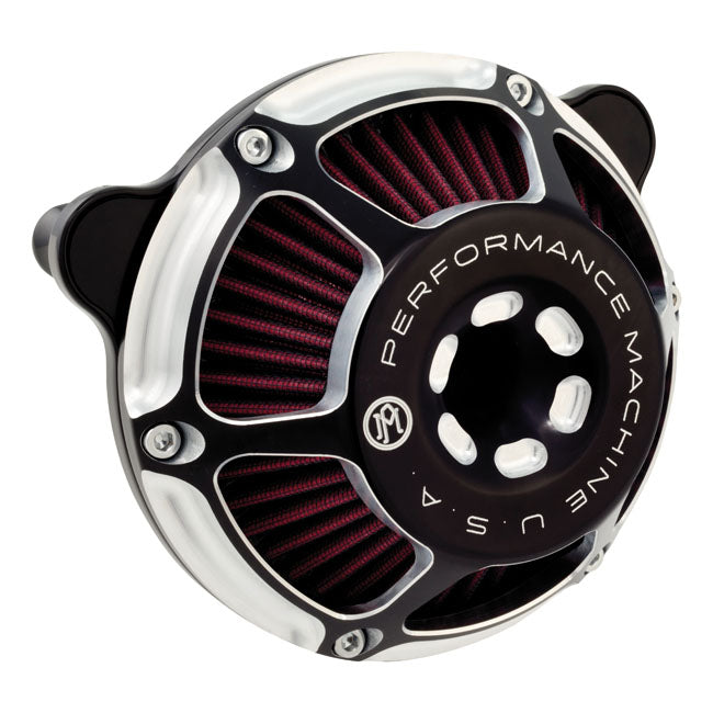 PM, ''Max HP'' air cleaner kit. Black CC — CV carburetor: 93-06 all Big Twin; Delphi inj.: 01-15 Softail; 04-17 Dyna (Excl. 2017 FXDLS); 02-07 FLT/Touring (NU)