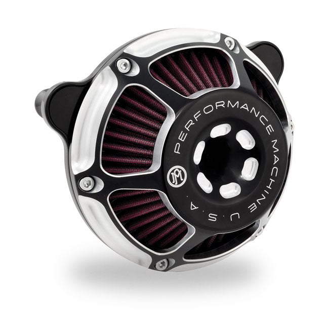 PM, ''Max HP'' air cleaner kit. Black CC — 16-17 Softail; 2017 FXDLS; 08-16 FLT/Touring; Trike. (e-throttle) (NU)