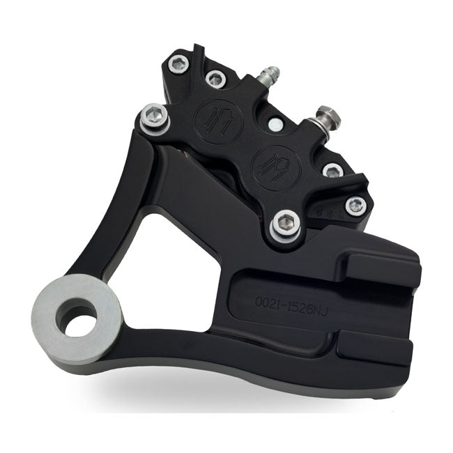 PM, Rear 4-p caliper bracket, 11.5". Black — 91-99 Dyna (NU)