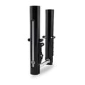 PM, Lower leg assembly, dual disc. Black contrast cut — 14-16 FLT/Touring (NU)