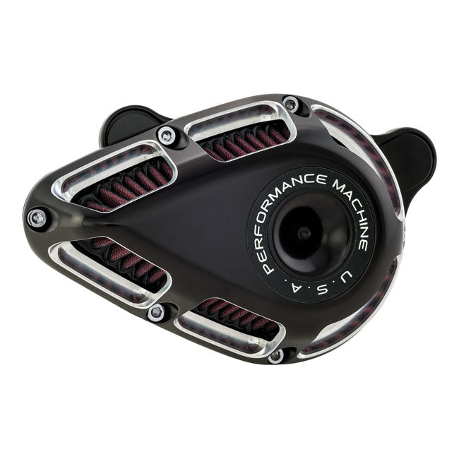 PM, ''Jet'' air cleaner kit. Black CC — 91-22 XL Sportster (excl. XR1200) (NU)