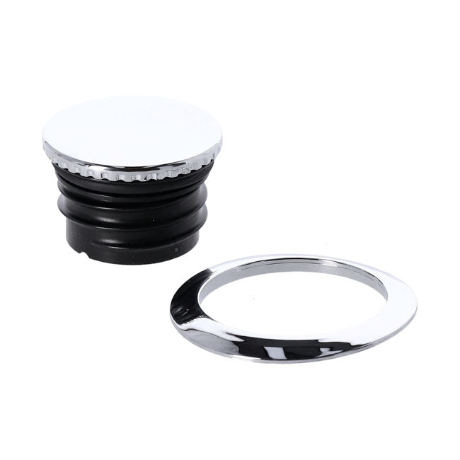 Pop-up gas cap chrome