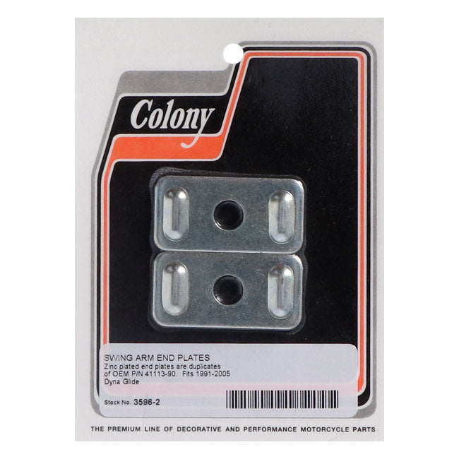 Colony, swingarm end caps. Zinc