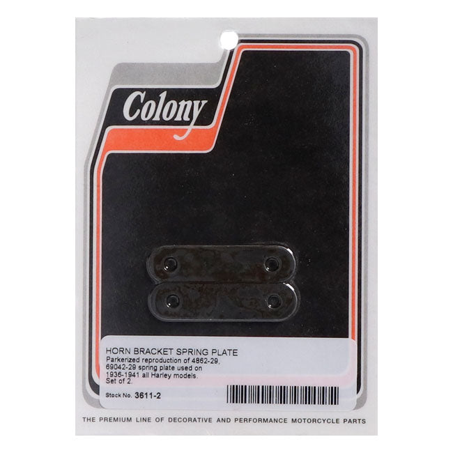 Colony, horn bracket spring plate — 36-41 all H-D