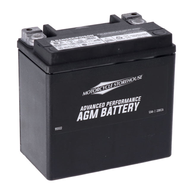 MCS, Advance Series - AGM sealed battery. 12v, 12Ah, 220cca