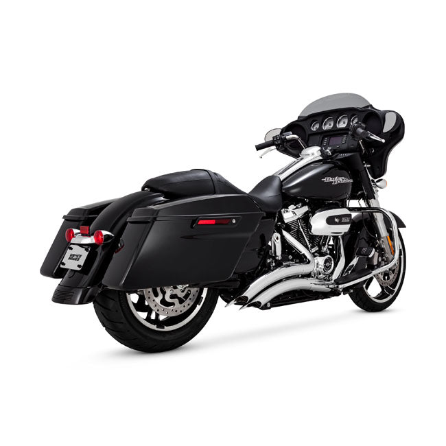 Vance & Hines, Big radius PCX exhaust. chrome — 17-25 FLT/Touring (excl. 23-25 FLTRXSE; 24-25 FLTRXSTSE; 23-25 FLHXSE; 24-25 FLHX; 2025 FLHXU; 24-25 FLTRX; all Trikes). Requires disabling 2nd; down stream O2 sensor (s) of 20-up EU models