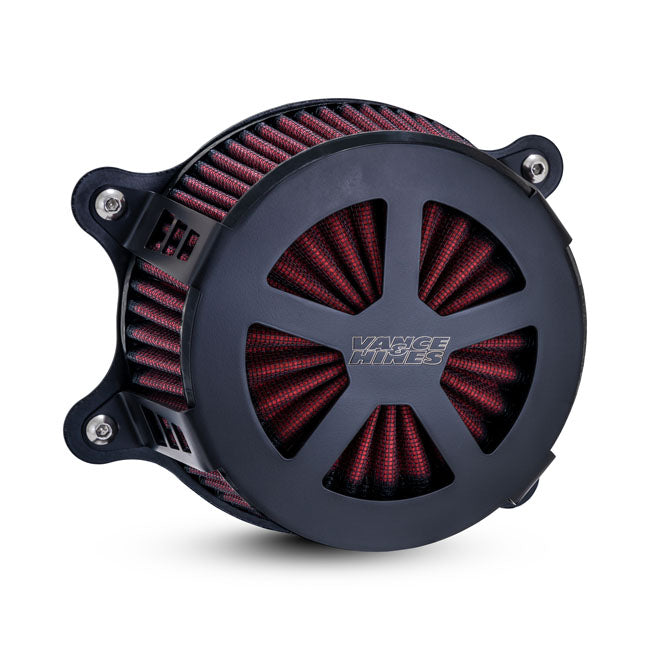 Vance & Hines, VO2 Radiant V air intake. matte black — 00-15 Softail; 99-17 Dyna (Excl. 2017 FXDLS); 02-07 FLT/Touring