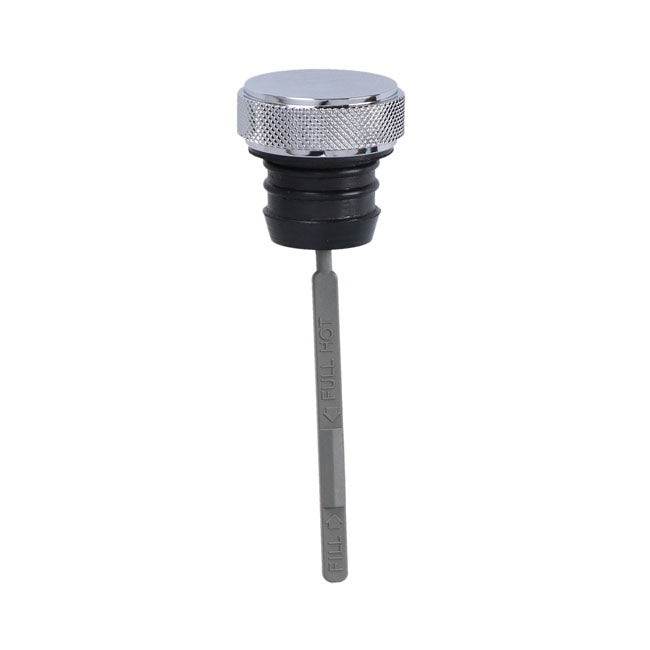 Oil tank fill plug, chrome — 00-17 Softail (excl. FXSB; FXCW/C)