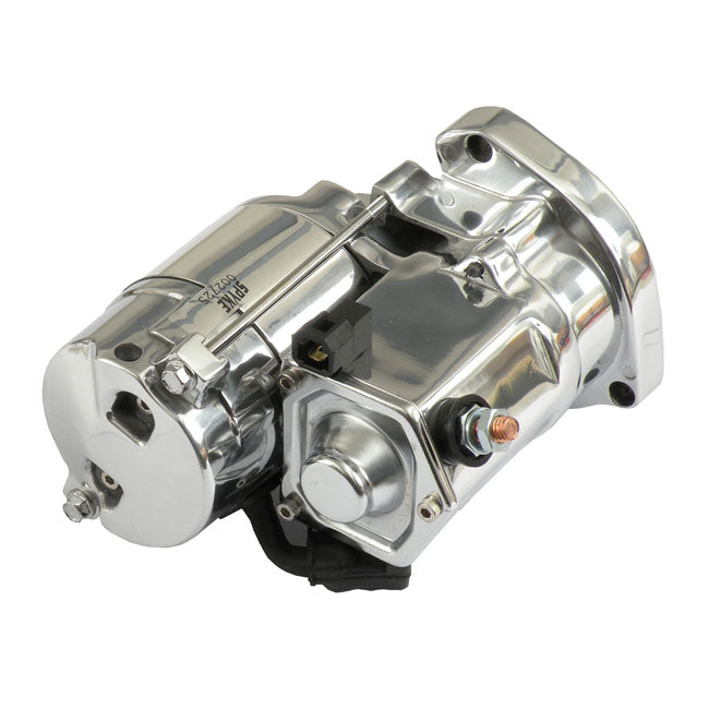 Spyke, starter motor 1.4KW. Polished — 94-06 Big Twin (Excl. 2006 Dyna) (NU)