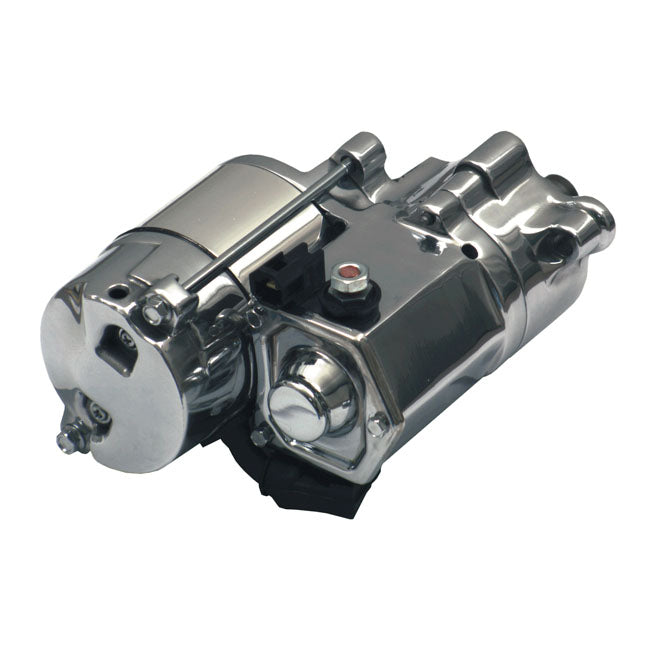 Spyke, starter motor 1.4KW. Chrome — 81-22 all XL Sportster; 08-12 (NU) XR1200