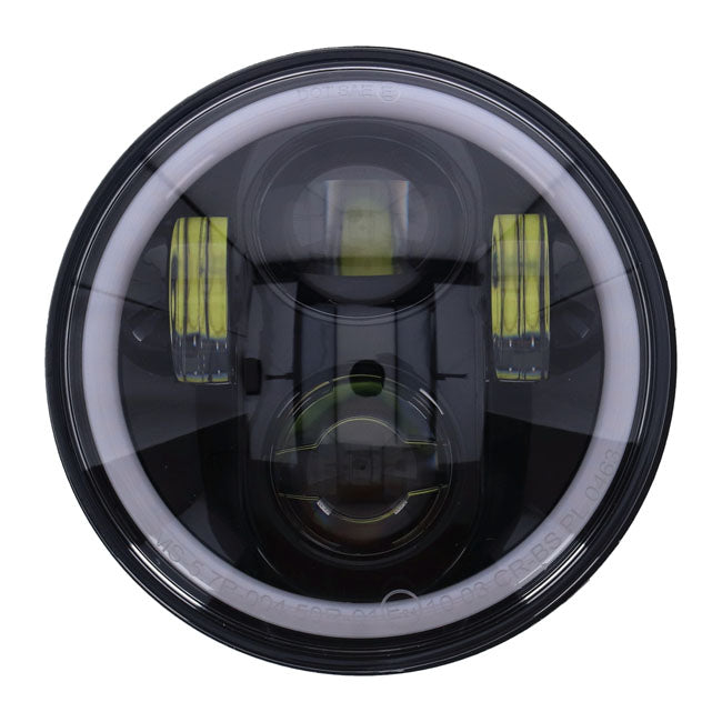 Bright, 5.3/4" LED headlamp unit. Black