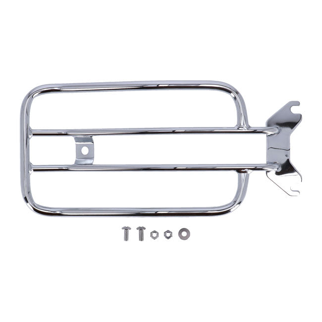 Solo seat luggage rack, 7". Chrome — 18-20 FLFB Fat Boy 107. With solo seat