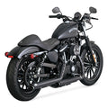 Vance & Hines, Twin slash 3" slip-on PCX mufflers. black — 14-20 XL Sportster