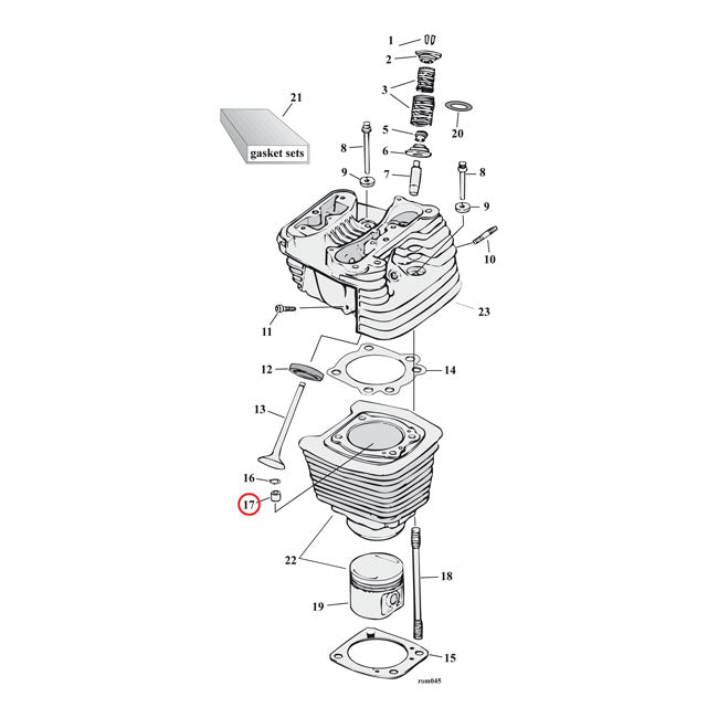 Dowel pin, cylinder/transm. trap door