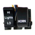 Hi/Low/horn, handlebar switch set. Black — 82-95 H-D (NU)