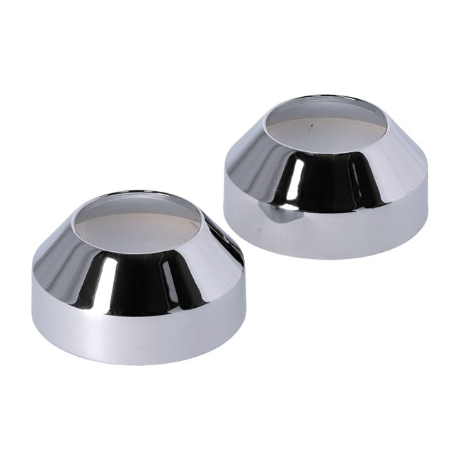 Fork boot covers, chrome — 80-86 (NU) FXWG; 84-07 FXST (Excl.FXSTD/C); 93-05 (NU) FXDWG