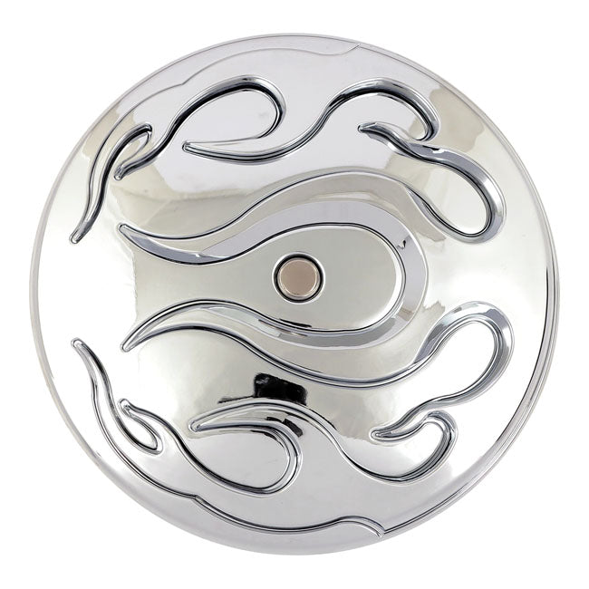 Flame air cleaner cover insert — 99-15 Twin Cam (Excl. 08-15 Dyna; 13-15 FLT/Touring; Trike) (NU)