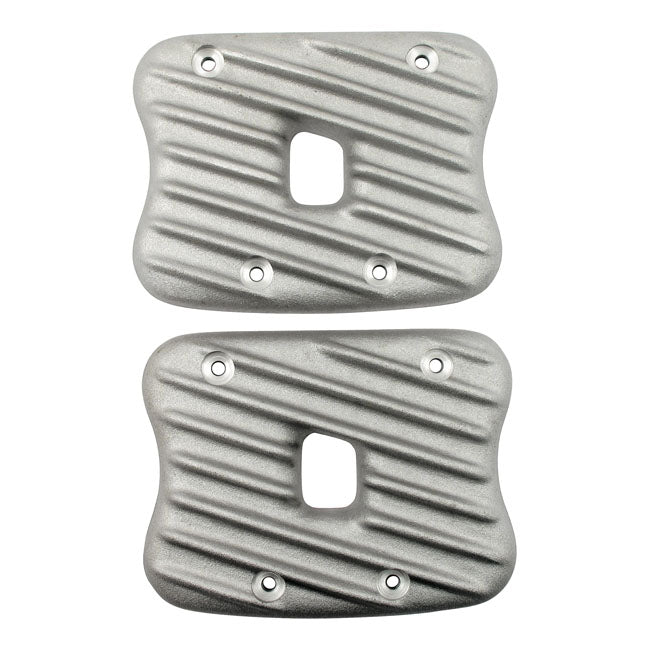 EMD, Sportster Ribster rocker cover set. Raw — 86-03 XL Sportster (NU)
