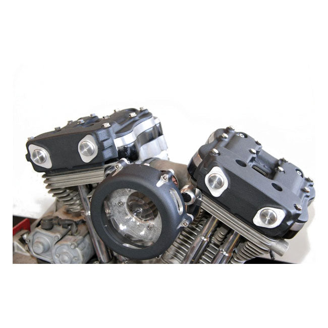 EMD, WTF ''XR style'' rocker cover. Black Cut — 86-03 (NU) XL Sportster