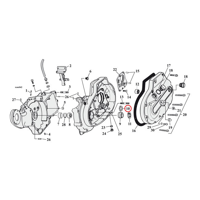 Sprocket shaft bearing spacer shim .100" — 77-03 XL Sportster (NU)