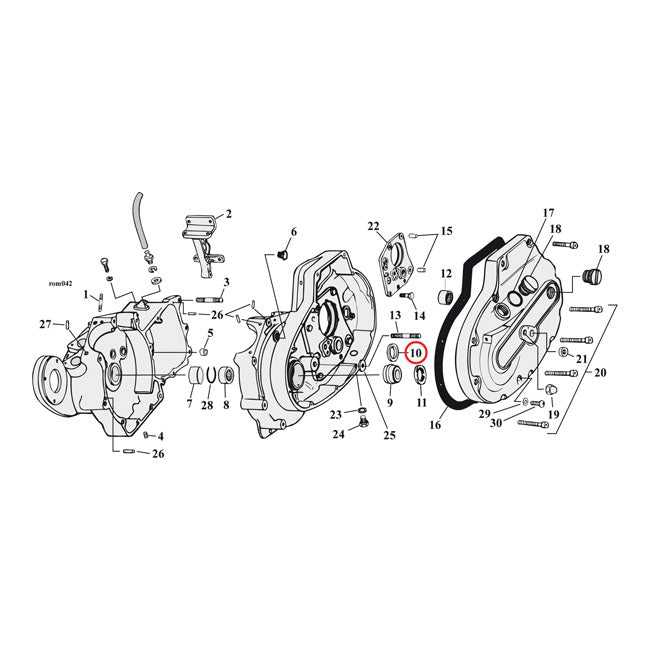 Sprocket shaft bearing spacer shim .106" — 77-03 XL Sportster (NU)