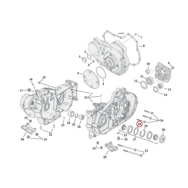 Sprocket shaft bearing spacer shim .108" — 77-03 XL Sportster (NU)