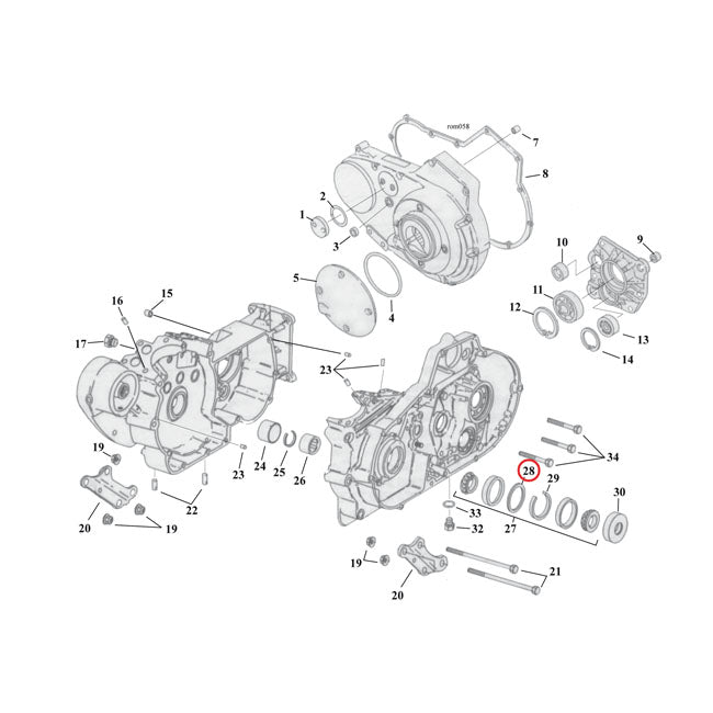 Sprocket shaft bearing spacer shim .112" — 77-03 XL Sportster (NU)