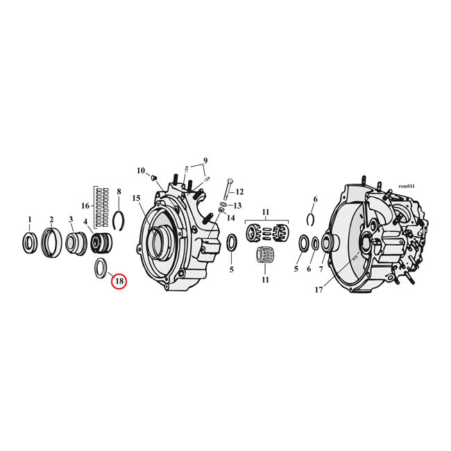 Sprocket shaft bearing spacer shim .098" — 69-02 Big Twin; Twin Cam B (NU)