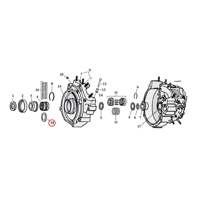 Sprocket shaft bearing spacer shim .100" — 69-02 Big Twin; Twin Cam B (NU)