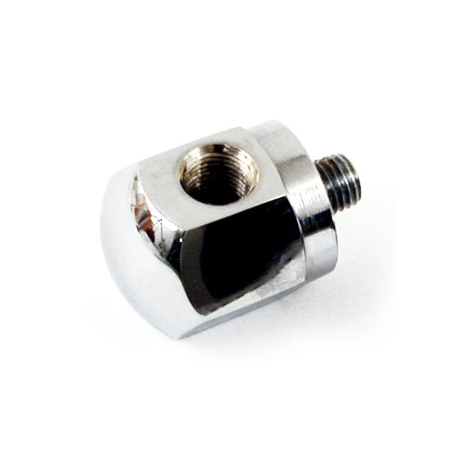 Rocker box oil gauge fitting. Chrome — 66-70 Big Twin; 57-70 XL Sportster (NU)