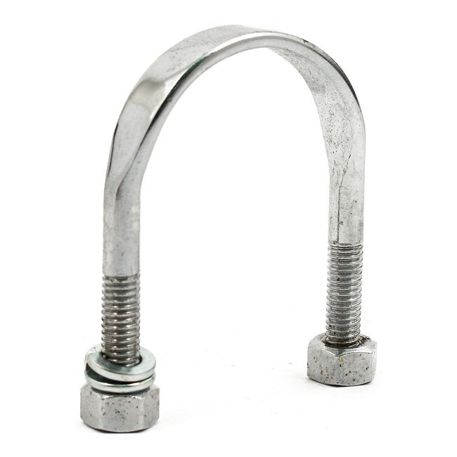 U-bolt kit, jiffy bracket. With nuts. Chrome