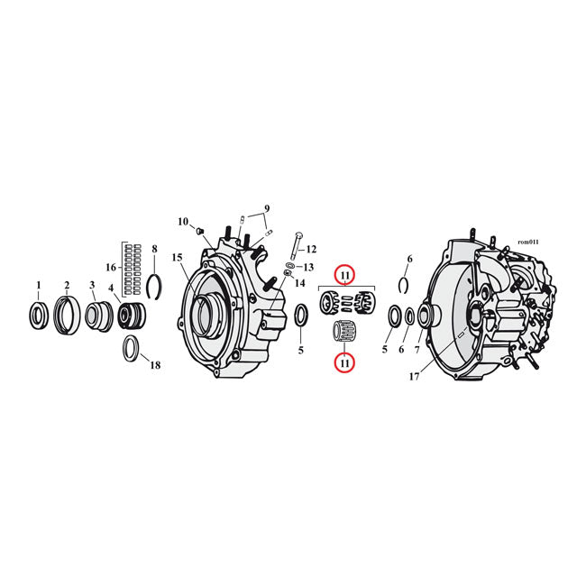 Inner bearing race, pinion shaft