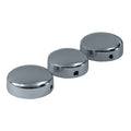 Triple tree nut cover set. Chrome — 88-90 XL Sportster; 87-90 FXR (NU)