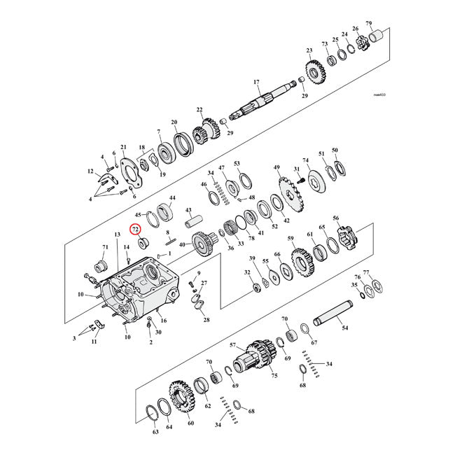 Bushing, countershaft. starter/clutch side. +.005"