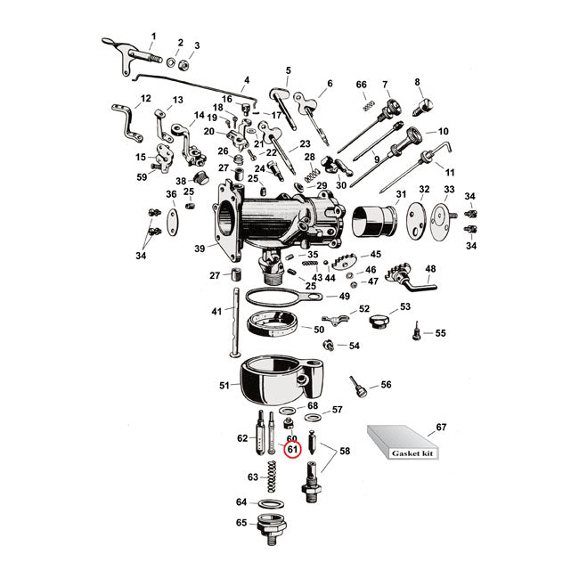 Main nozzle — 36-39 61" OHV (NU)