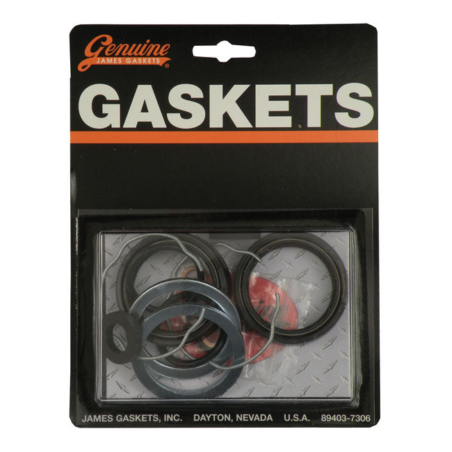 James, fork seal rebuild kit. 41mm fork tubes — 84-86 FXWG; 84-17 Softail (Excl. 13-17 FXSB); 93-05 FXDWG; 12-16 Dyna FLD; 84-13 FLT/Touring (NU)