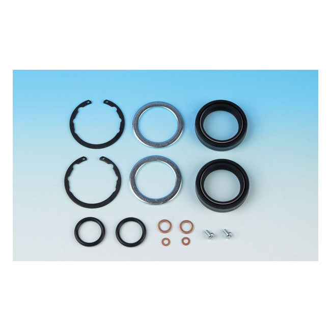 James, fork seal rebuild kit. 35mm fork tubes — 84-87 FX; FXR; XL Sportster (Excl. 1987 FXRS; FXLR) (NU)