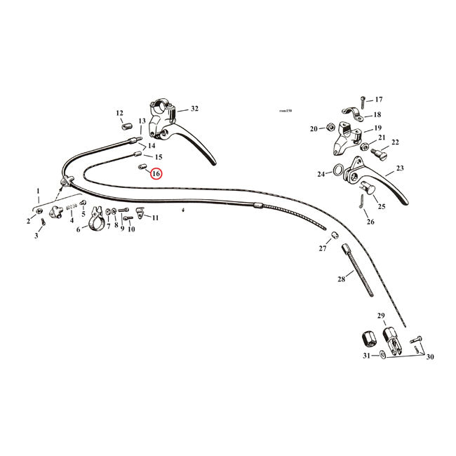 Brake handlebar lever & bracket — 29-52 45"
