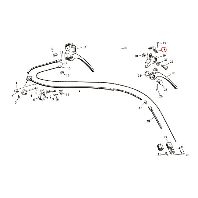 Clamp, brake lever bracket