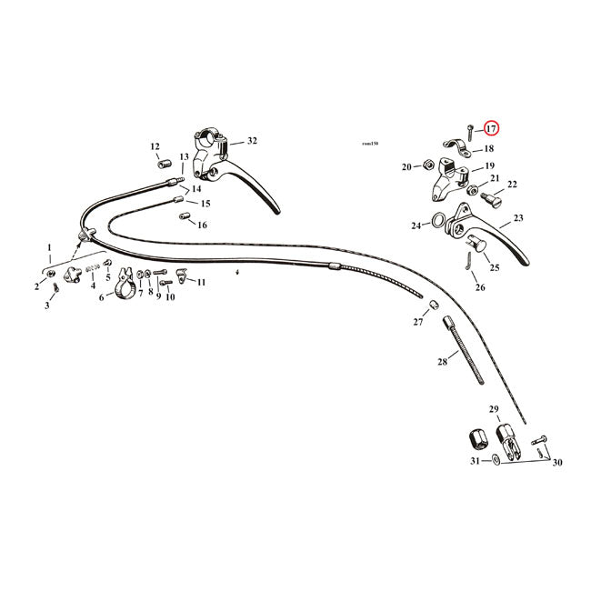 Screw, brake lever bracket clamp — 29-52 45"