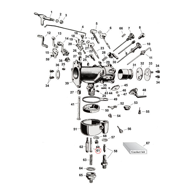 Main nozzle — 50-65 74" OHV (NU)