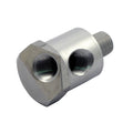 Dual oil pressure gauge adapter. Clear aluminum