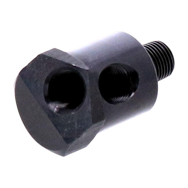 Dual oil pressure gauge adapter. Black aluminum