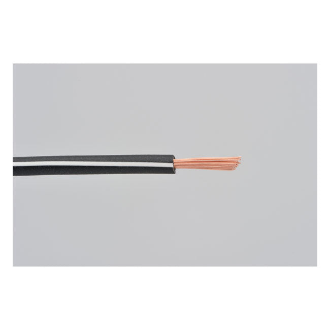 Electrical wire. 2 meter 0.75sq. Black/white