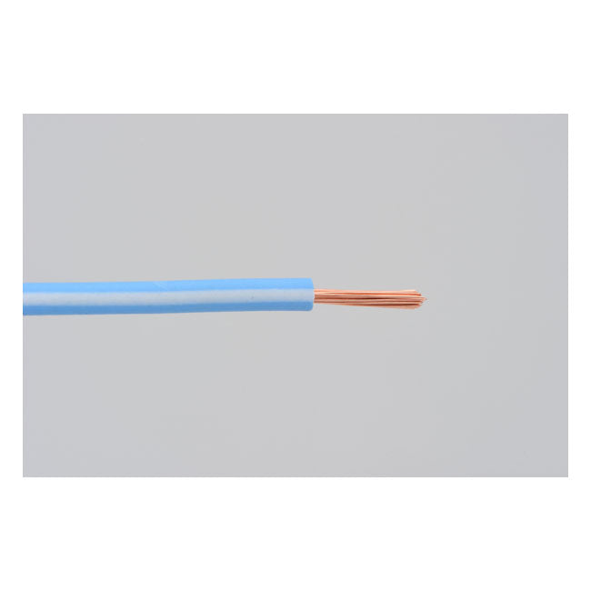 Electrical wire. 2 meter 0.75sq. Light blue/white