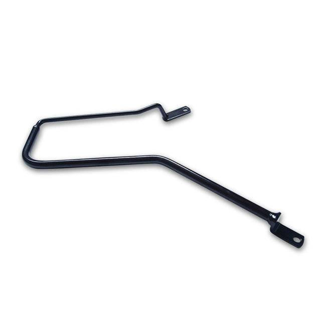 LongRide, saddlebag holder. Black — Triumph: 2022 Bonneville T100; T120 - Street Twin - Street Cup. Thruxton; Speed Twin: use the delivered extenders at top side of brackets.
