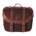 Longride, click-on Retro saddlebag waxed cotton. Brown