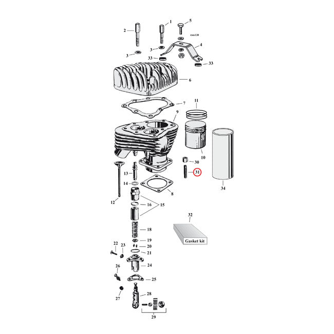 Cylinder base stud