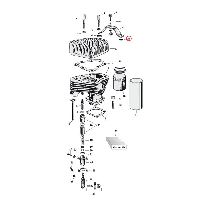 Spacer, motormount bracket (alu heads)
